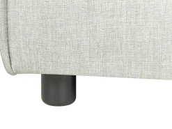 Left Hand 2 Seater Modular Linen Corner Sofa Grey Aprica