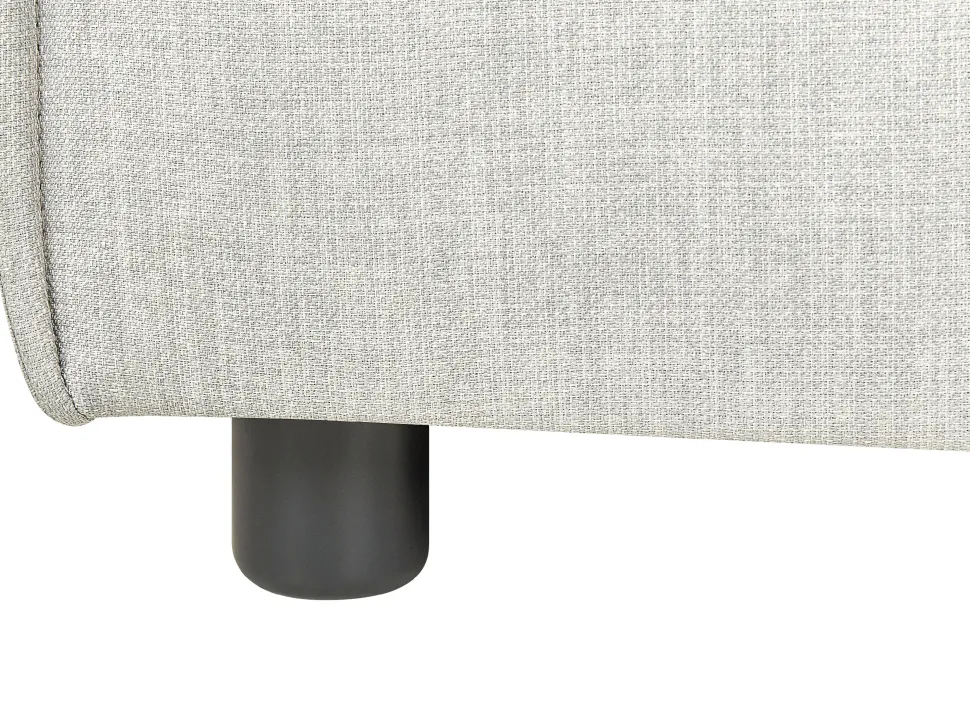 Left Hand 2 Seater Modular Linen Corner Sofa Grey Aprica