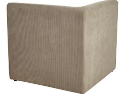 Left Hand 5 Seater Modular Jumbo Cord Corner Sofa With Ottoman Taupe Lemvig