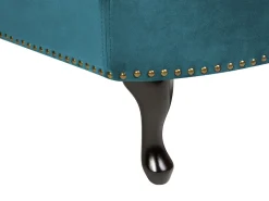 Left Hand Chaise Lounge Velvet Teal Nimes