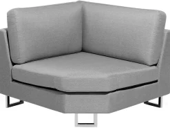Left Hand Corner Fabric Sofa Light Grey Stockholm