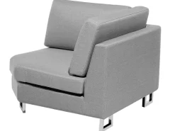 Left Hand Corner Fabric Sofa Light Grey Stockholm
