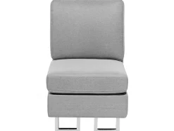 Left Hand Corner Fabric Sofa Light Grey Stockholm