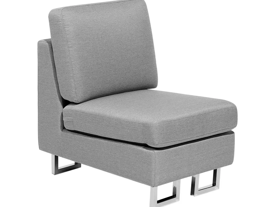 Left Hand Corner Fabric Sofa Light Grey Stockholm