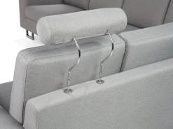 Left Hand Corner Fabric Sofa Light Grey Stockholm