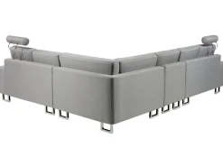 Left Hand Corner Fabric Sofa Light Grey Stockholm