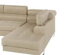 Left Hand Corner Fabric Sofa Beige Norrea
