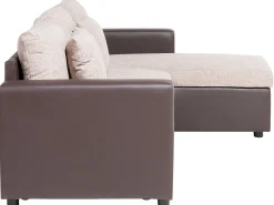 Left Hand Corner Fabric Sofa Bed Beige Tampere