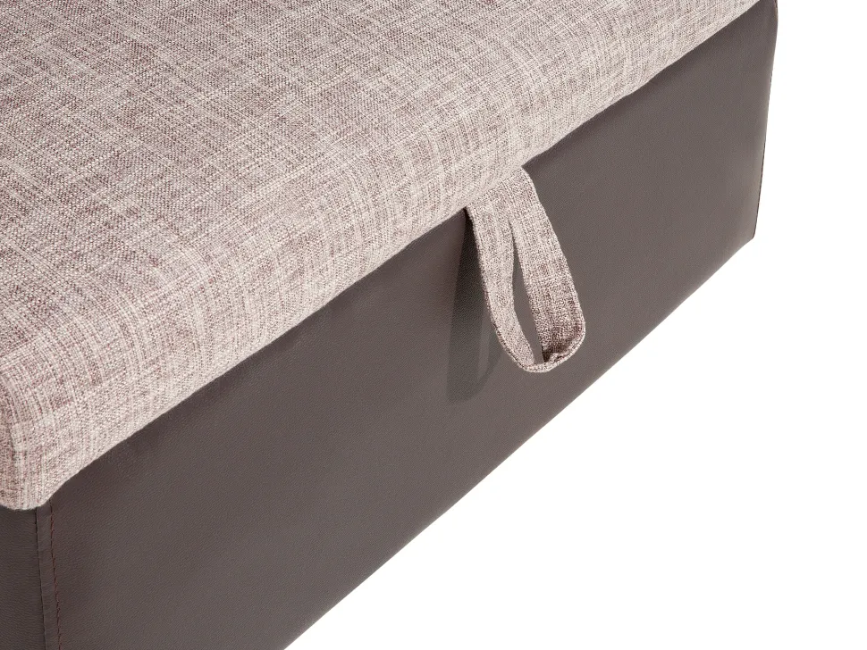 Left Hand Corner Fabric Sofa Bed Beige Tampere