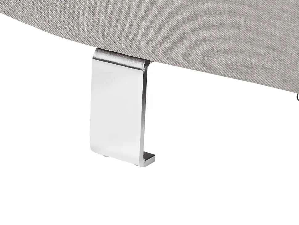 Left Hand Corner Fabric Sofa Light Grey Norrea