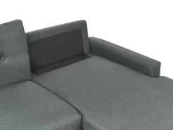 Left Hand Corner Sofa Bed With Storage Dark Grey Flakk