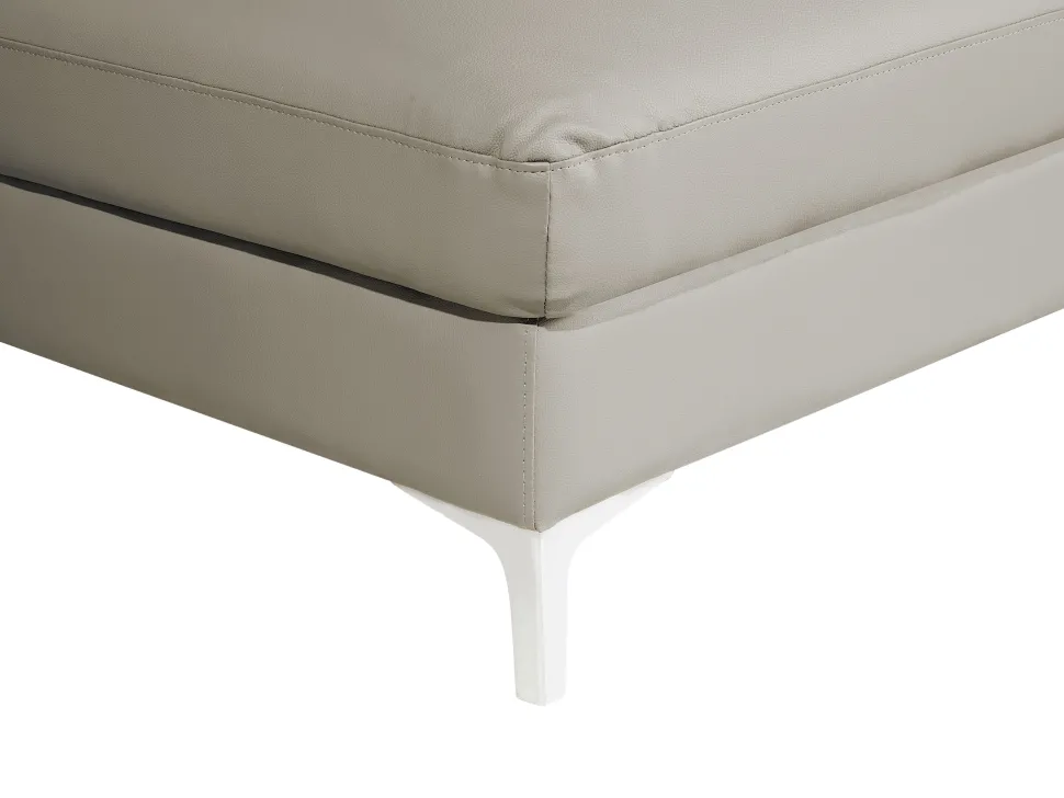 Left Hand Corner Sofa Leather Taupe Beige Farila