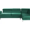 Left Hand Corner Velvet Sofa Green Norrea