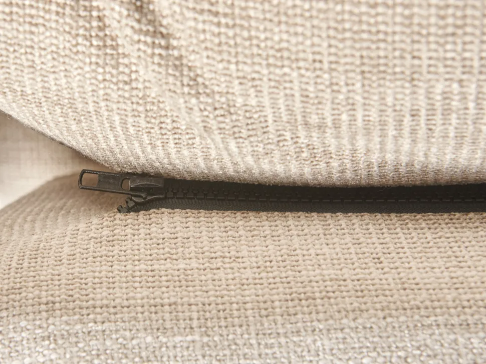 Left Hand Fabric Corner Sofa Beige Sersan