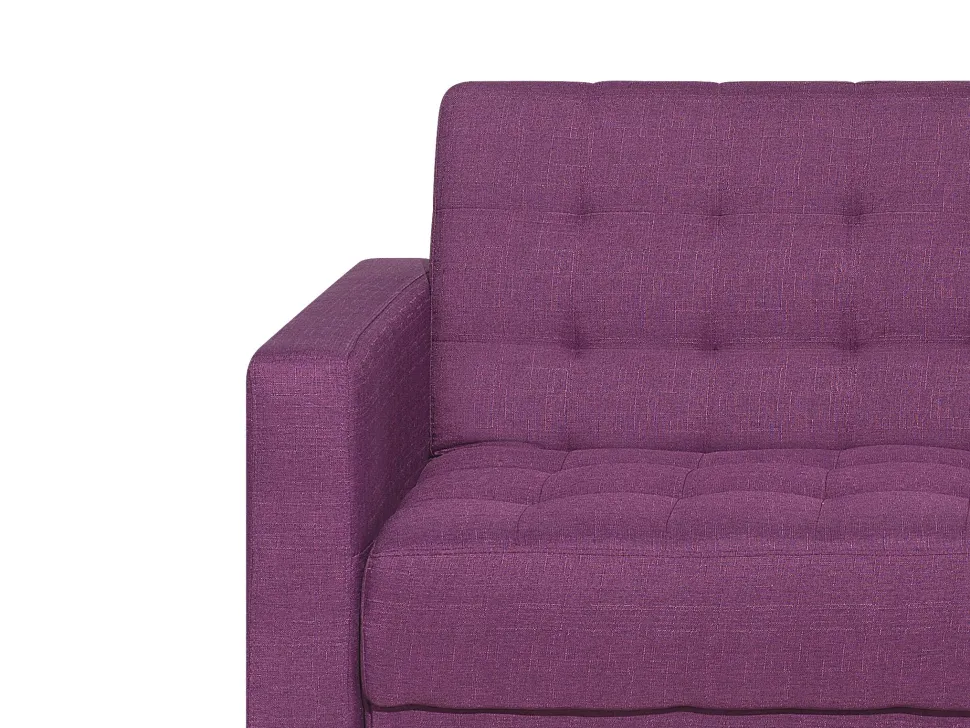 Left Hand Fabric Corner Sofa Purple Aberdeen