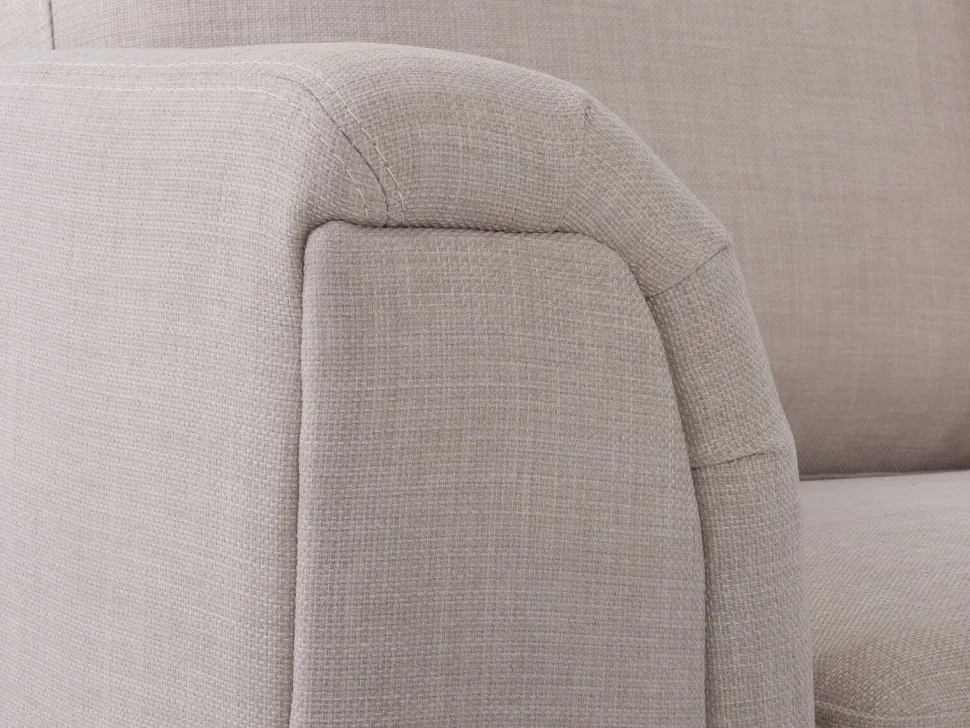 Left Hand Fabric Corner Sofa Beige Oslo