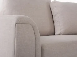 Left Hand Fabric Corner Sofa Beige Oslo