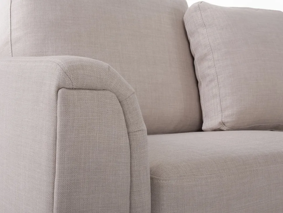 Left Hand Fabric Corner Sofa Beige Oslo