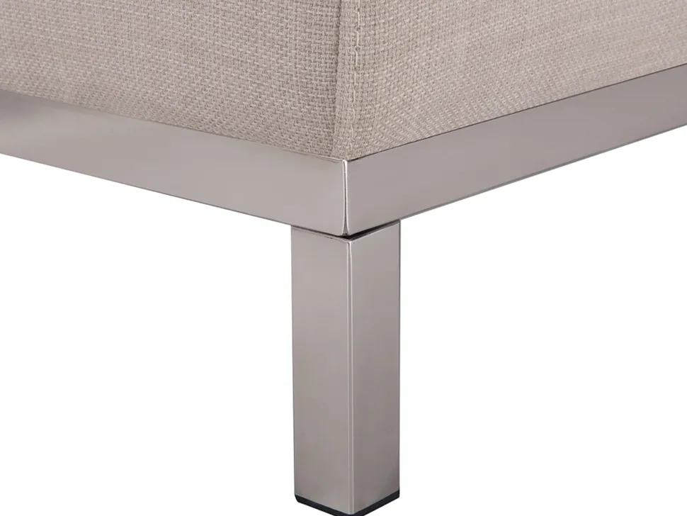 Left Hand Fabric Corner Sofa Beige Oslo