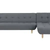 Left Hand Fabric Corner Sofa Bed Grey Alsten