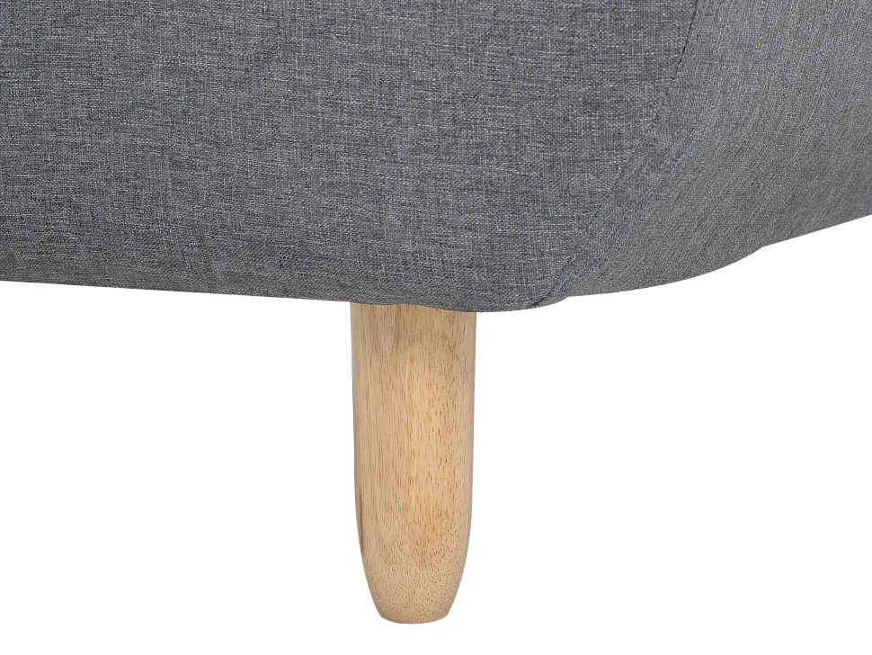 Left Hand Fabric Corner Sofa Bed Grey Alsten
