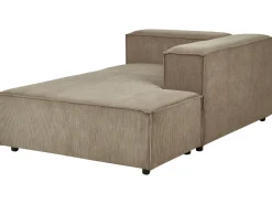 Left Hand Jumbo Cord Chaise Lounge Brown Aprica