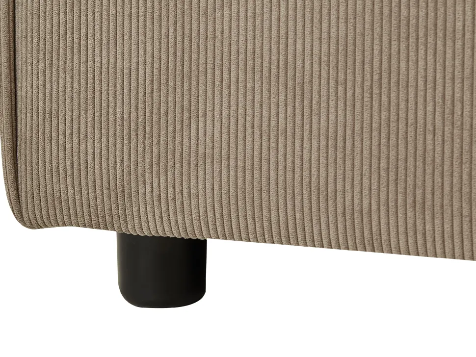 Left Hand Jumbo Cord Chaise Lounge Brown Aprica