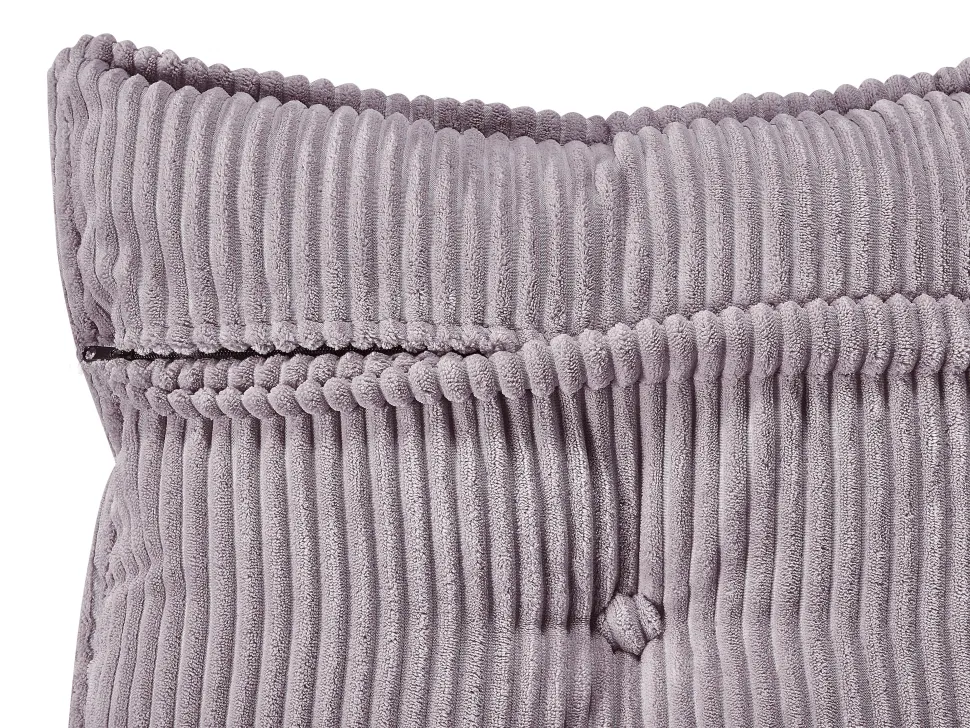 Left Hand Jumbo Cord Corner Sofa Grey Dolva