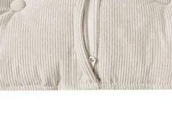 Left Hand Jumbo Cord Corner Sofa Off-White Dolva