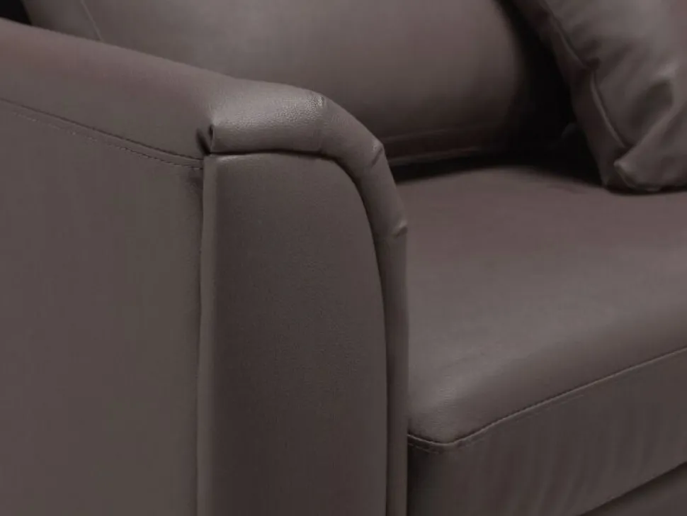 Left Hand Leather Corner Sofa Brown Oslo