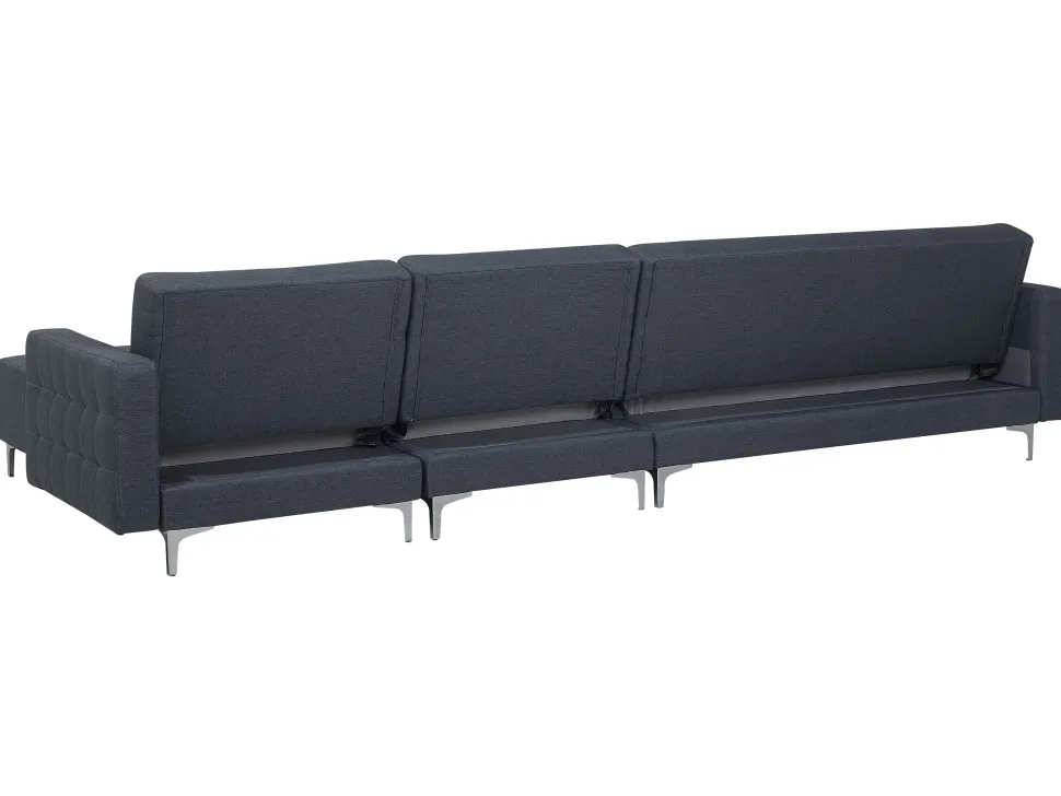 Left Hand Modular Fabric Sofa Dark Grey Aberdeen