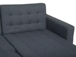 Left Hand Modular Fabric Sofa Dark Grey Aberdeen