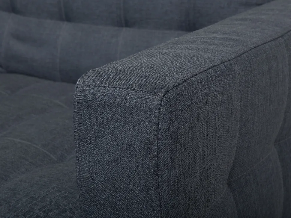 Left Hand Modular Fabric Sofa Dark Grey Aberdeen