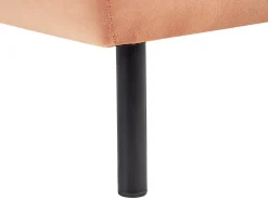 Left Hand Velvet Chaise Lounge Peach Pink Le Crau