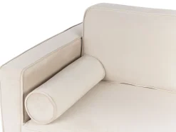 Left Hand Velvet Chaise Lounge Beige Miramas
