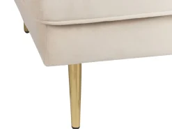 Left Hand Velvet Chaise Lounge Beige Miramas
