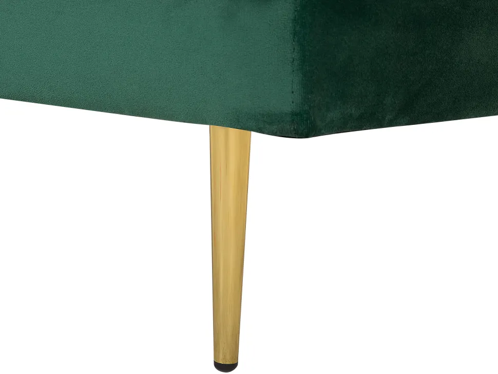 Left Hand Velvet Chaise Lounge Emerald Green Miramas