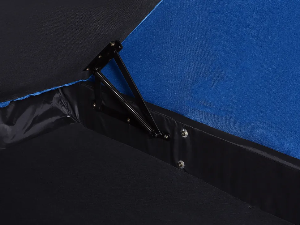 Left Hand Velvet Chaise Lounge With Storage Blue Meri