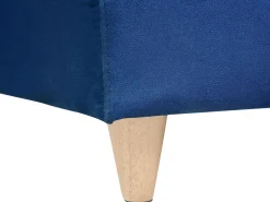 Left Hand Velvet Chaise Lounge With Storage Blue Meri