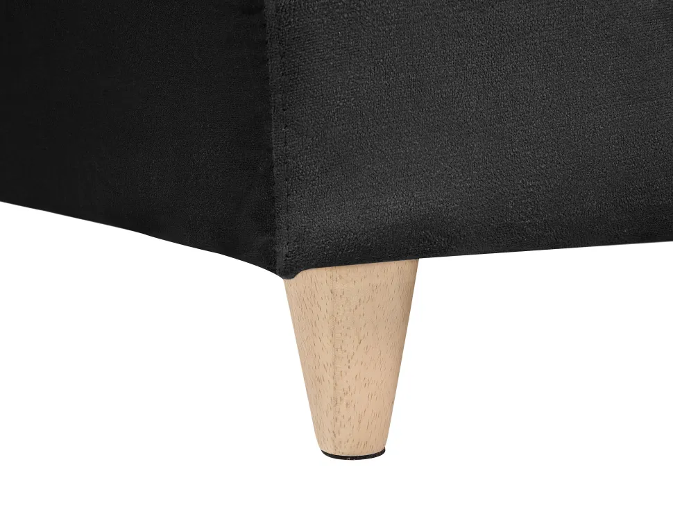 Left Hand Velvet Chaise Lounge With Storage Black Meri