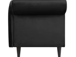 Left Hand Velvet Chaise Lounge Black Luiro
