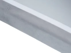 Left Hand Velvet Corner Sofa Light Grey Oslo