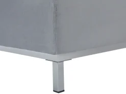 Left Hand Velvet Corner Sofa Light Grey Oslo
