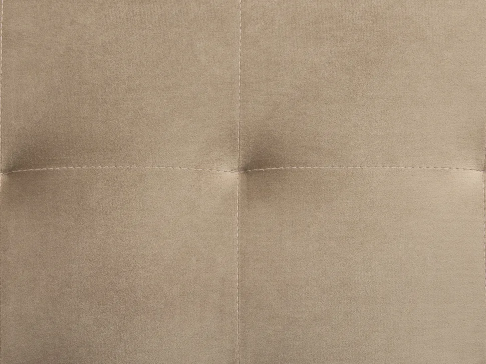 Left Hand Velvet Corner Sofa With Ottoman Sand Beige Aberdeen