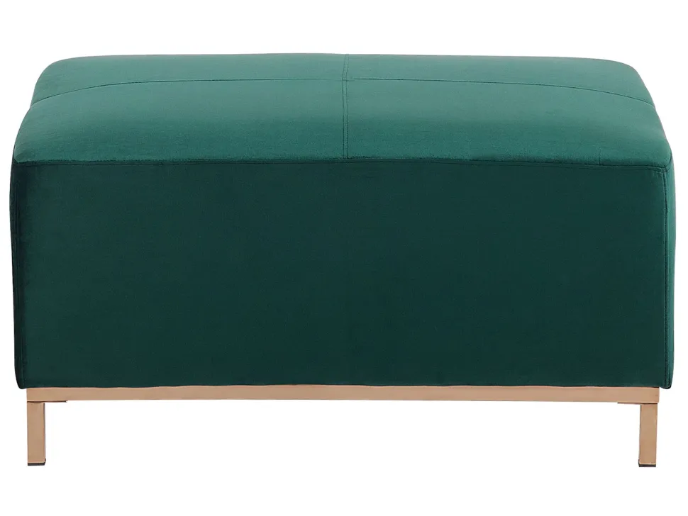 Left Hand Velvet Corner Sofa With Ottoman Emerald Green Oslo