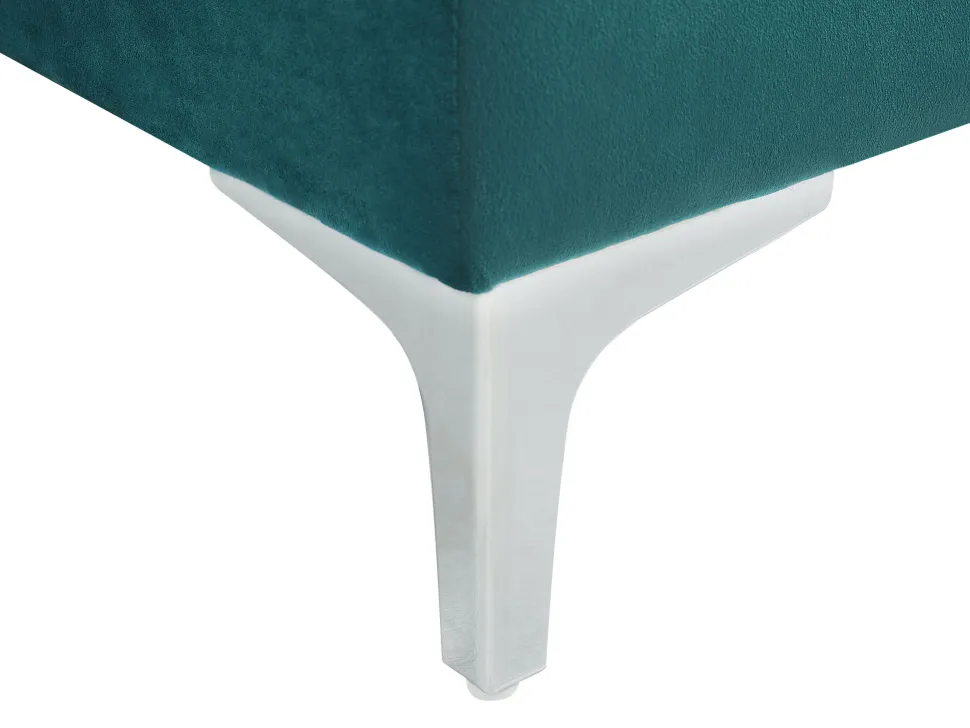 Left Hand Velvet Corner Sofa Emerald Green Timra