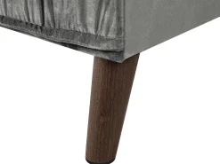 Left Hand Velvet Corner Sofa Grey Grena