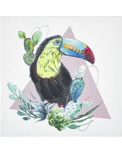 Leinwandbild Bunt Vogelmotiv 3Er Set 30 X 30 Cm Menaka