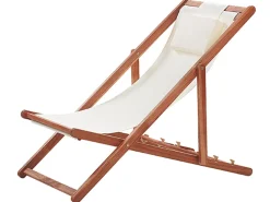 Liegestuhl Akazienholz Dunkelbraun Mit 2 Ersatzstoffbezugen (Mehrere Varianten Zur Auswahl) Avellino