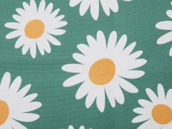 Liegestuhl Akazienholz Hellbraun Textil Weis / Mehrfarbig Kamillemuster 2Er Set Anzio
